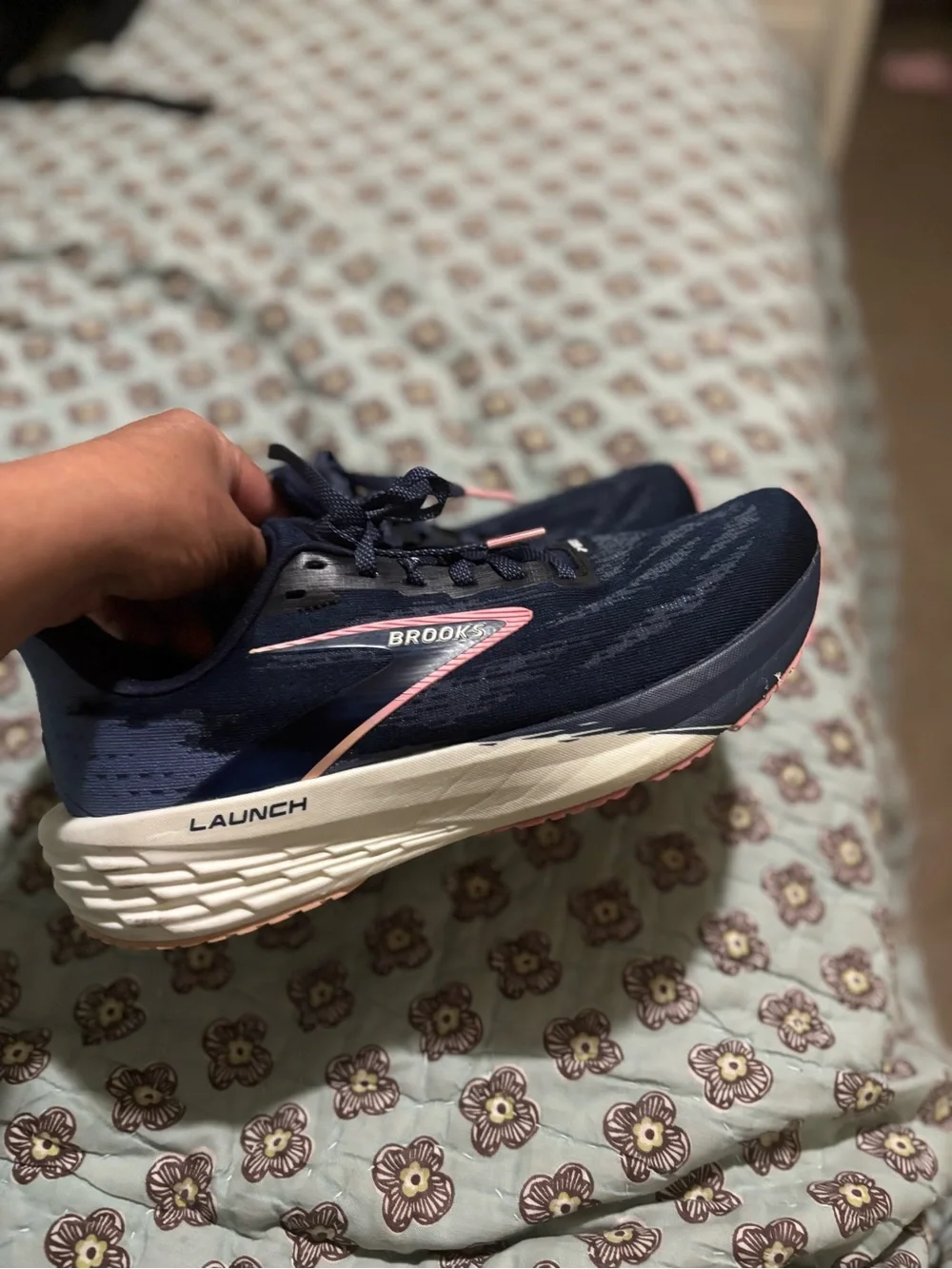 Brooks Women’s Athletic Shoes — Navy with Pink Highlights